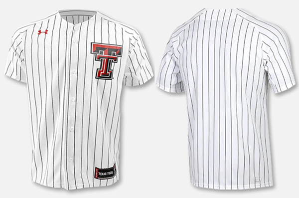 Men's White Texas Tech Red Raiders Stitched Baseball Jersey